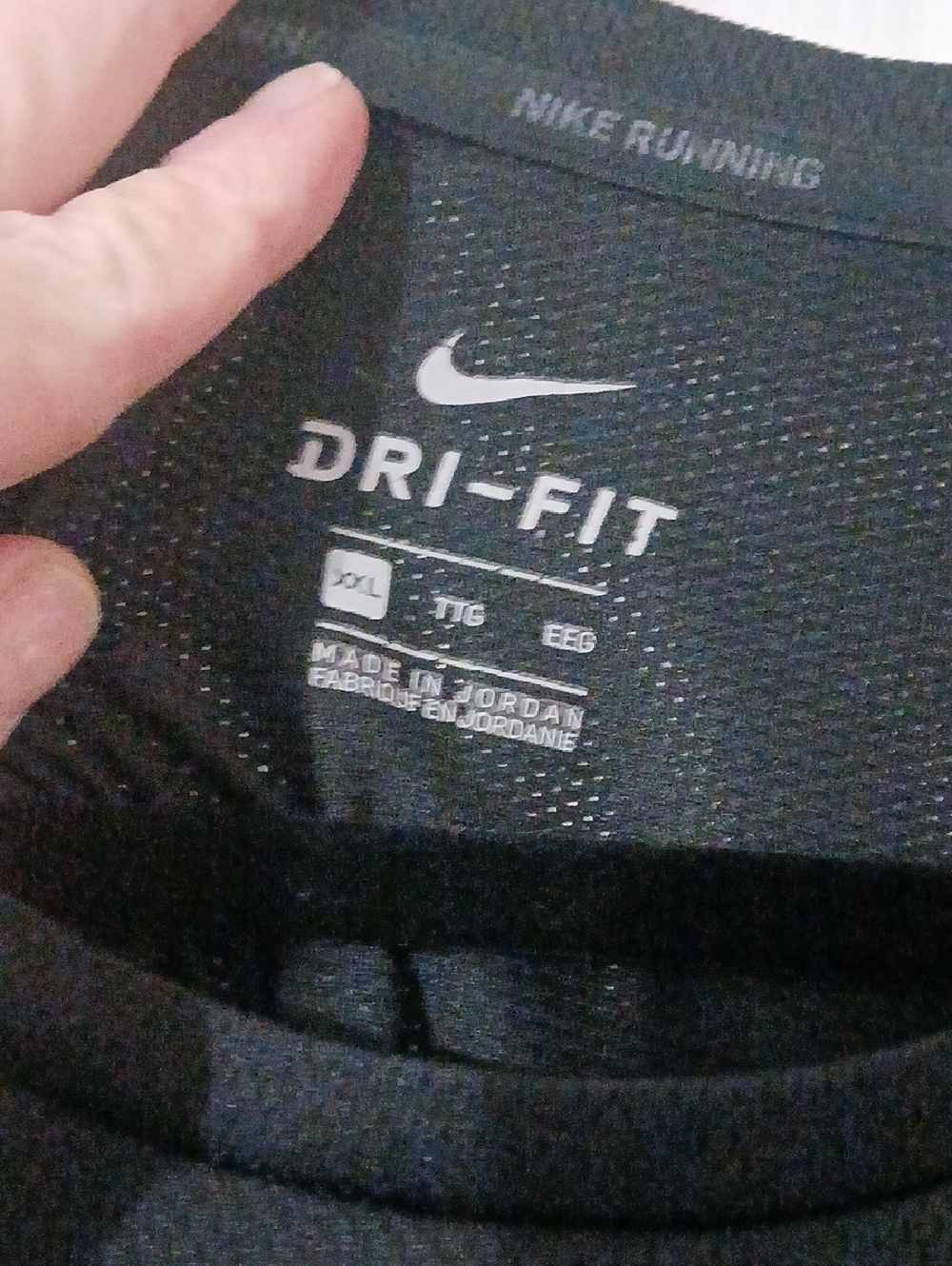 Nike Black Tee with White Swoosh and Graphic Text - Picture 2 of 4